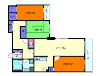 芦屋ガーデン【1階】の間取り