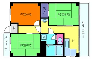 甲南金沢コーポ南館【4階】の間取り