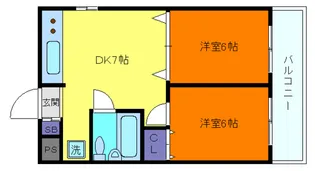 ポピア新在家【3階】の間取り