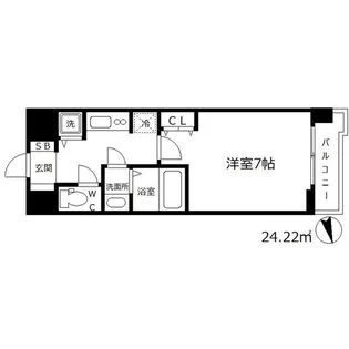 ラヴ神戸三宮【0612号室】の間取り