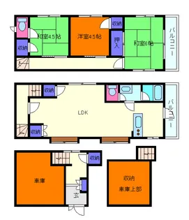 兵庫県神戸市東灘区魚崎北町5丁目【一戸建】の間取り