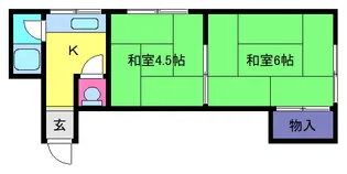 城の下通アパート【1階】の間取り