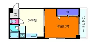ヴィラ本山【3階】の間取り