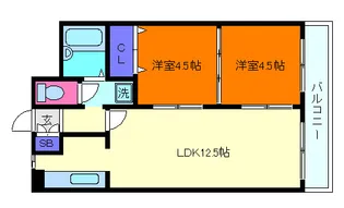 ヴィラ本山【3階】の間取り
