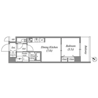 ファーストフィオーレ東灘【0201号室】の間取り