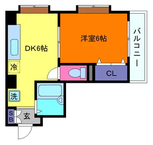 フリックコート深江【3階】の間取り