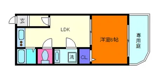 ビーコート熊内【1階】の間取り