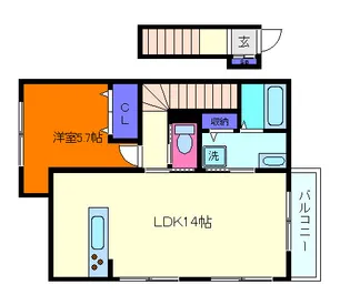 アコード岡本【3号室】の間取り