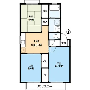 セジュール御影【1階】の間取り