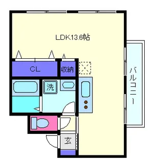 芦屋リバーウエストマンション【2階】の間取り