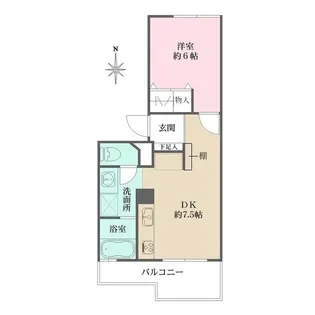 ヴィラ芦屋A棟【1階】の間取り