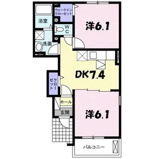 カーサ・アルドーレⅠ【1階】の間取り