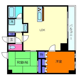 グランフェルティ東灘住吉川【3階】の間取り