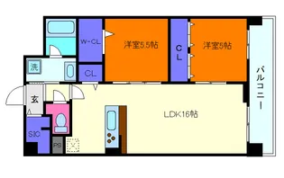 エクセルハイム東灘【2階】の間取り