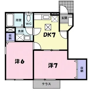 アレー壱番館【1階】の間取り
