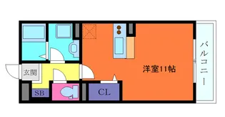 ローズコート芦屋【3階】の間取り