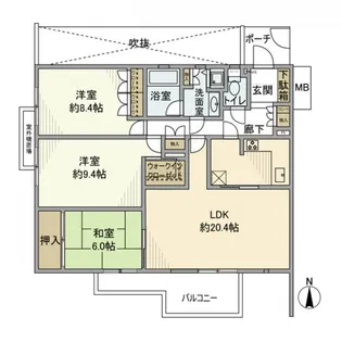 パーク・コート御影【2階】の間取り