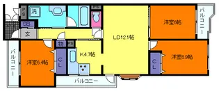ロイヤル芦屋川【1階】の間取り