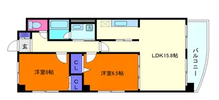 メインステージ打出ステーションフロント【4階】の間取り