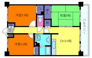 フィール神戸【6階】の間取り