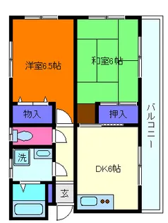 サンシャインスクエア【2階】の間取り
