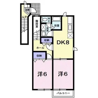 シャトレ小竹2【2階】の間取り