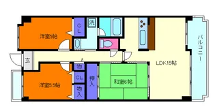 東灘コーストアベニュー弐番館【3階】の間取り