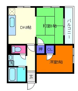 ヨウカワマンション【4階】の間取り