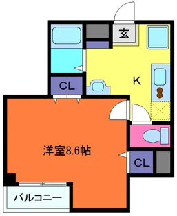 ルミエール深江【9階】の間取り