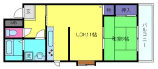 御影岡本ビル【2階】の間取り