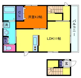 アーク六甲道【2階】の間取り