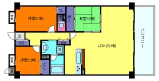 ラ・モール芦屋【4階】の間取り