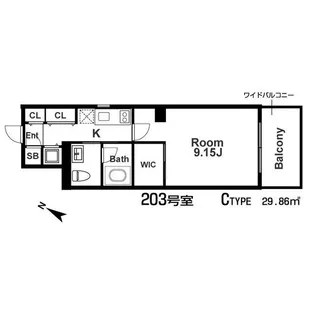 Ulysses芦屋【0203号室】の間取り