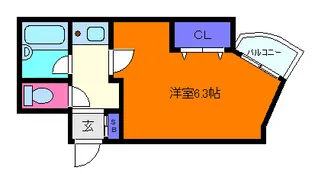ヤングリーブス岡本【202号室】の間取り