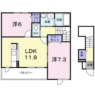 エムズ ハウス【2階】の間取り