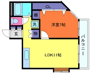 フラッツ・エクシード【4階】の間取り