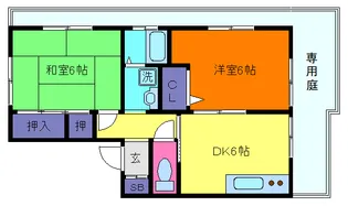 ヒルサイド御影【2階】の間取り