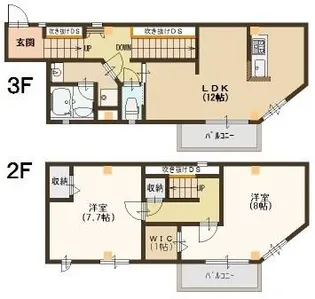 セゾン・ド・オカモト【203号室号室】の間取り