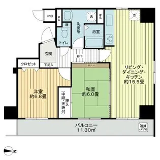 ハイツ本山【12階】の間取り