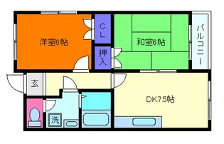 リンクス甲南【305号室】の間取り