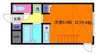 ヴィレッタ魚崎Ⅱ【2階】の間取り