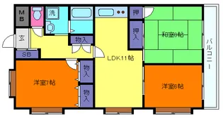 ハイツときわ【2階】の間取り
