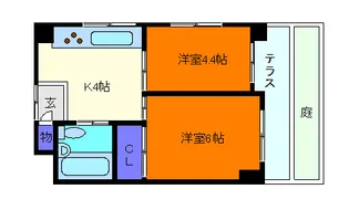 甲南六甲ハイム【1階】の間取り