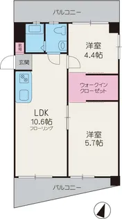 甲南メゾン春日【206号室】の間取り