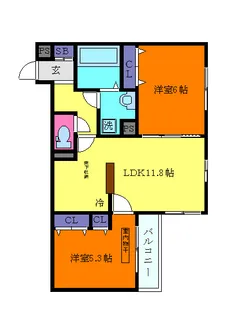 グレイスコート本山中町【3階】の間取り