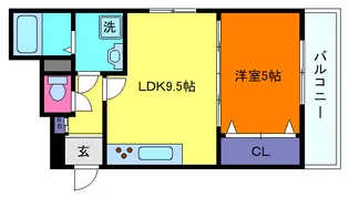ヴァレイ岡本【2階】の間取り