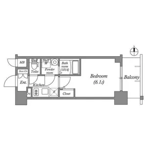 エスリード神戸ラ・コスタ【3階】の間取り