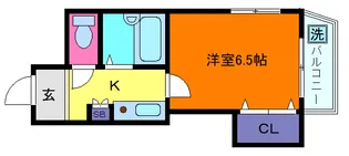 リベルテ六甲【1階】の間取り