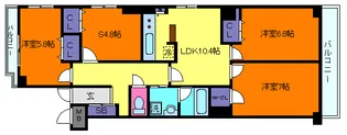 親王塚マンション【3F号室】の間取り