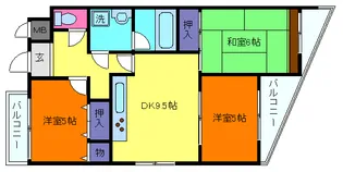 ビバリーハウス青谷弐番館【3階】の間取り